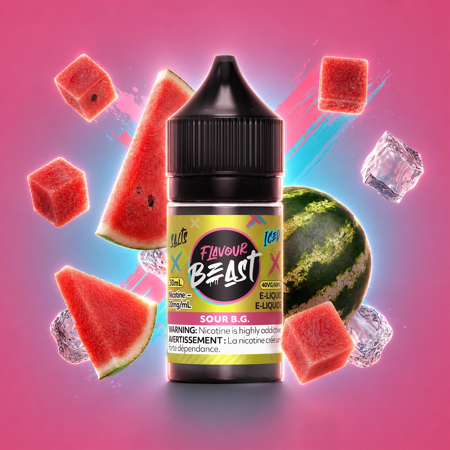 Flavour Beast E-Liquid Salt 30mL Sour B.G. Iced - Supa Vapes