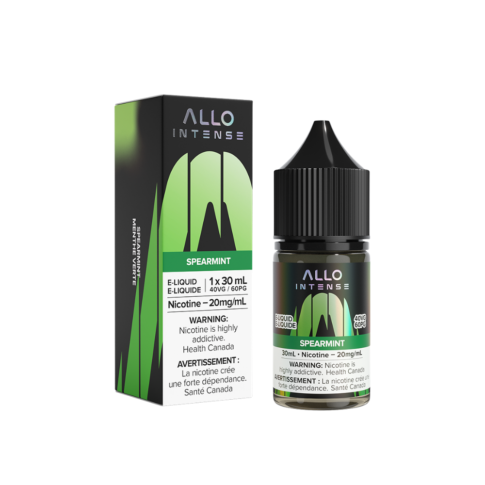 Allo Intense Spearmint 30mL 20mg Salt Nic E-Liquid bottle