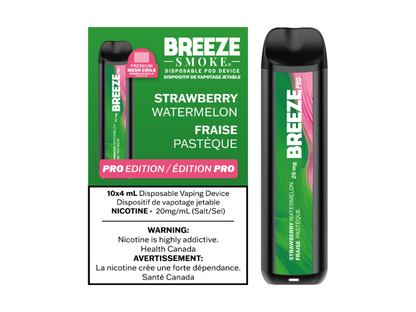 Breeze Pro 20mg Disposable Vape - Strawberry Watermelon
