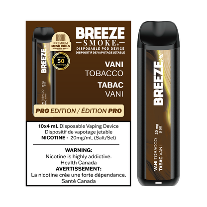 Breeze Pro S50 4mL Disposable Vape - Vanilla Tobacco