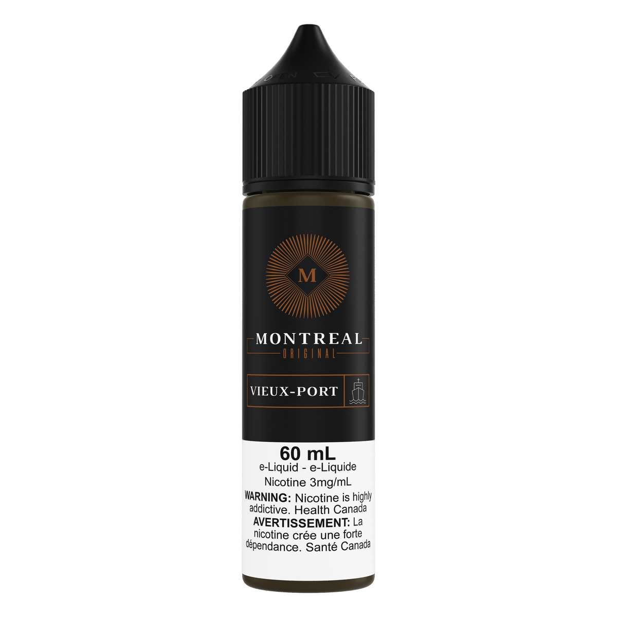 MTL Original Freebase 50/50 e-liquid, 60mL bottle, smooth Montreal-inspired blend for mouth-to-lung vaping.