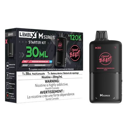 Flavour Beast Level X M Series Starter Kit 30mL Weekend Watermelon Iced - Supa Vapes