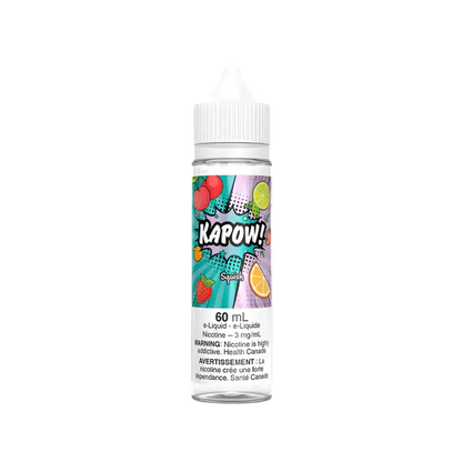 KAPOW! vape juice, Melonz flavour, 6mg nicotine strength, sweet and fruity, smooth vaping experience, ideal for Ontario and Quebec vapers.