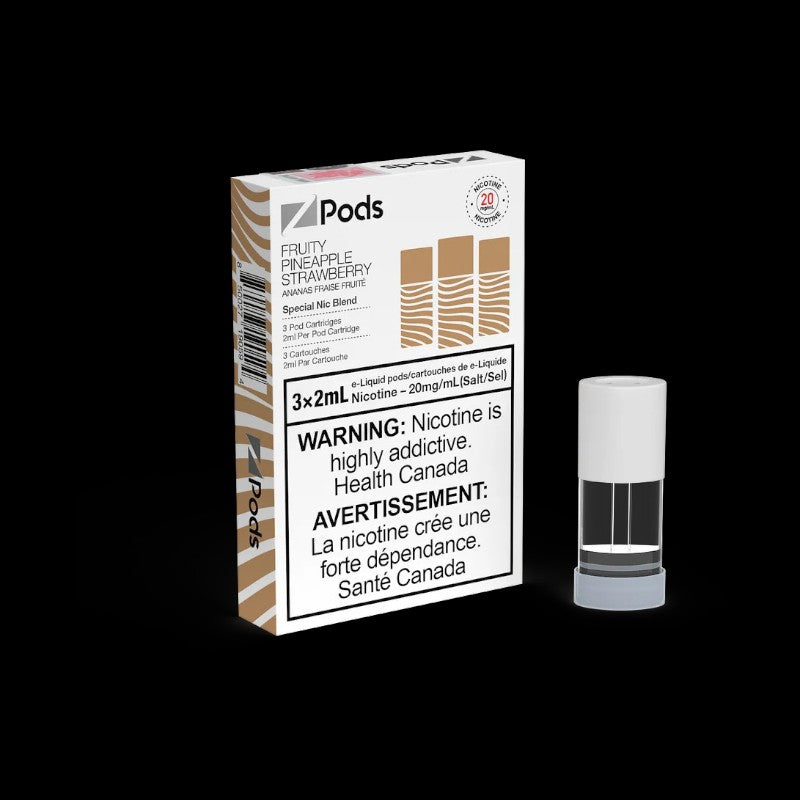 Z Pods, Peak Dew flavour, 20mg nicotine blend, smooth and impactful vape pod, designed for Ontario and Quebec customers.