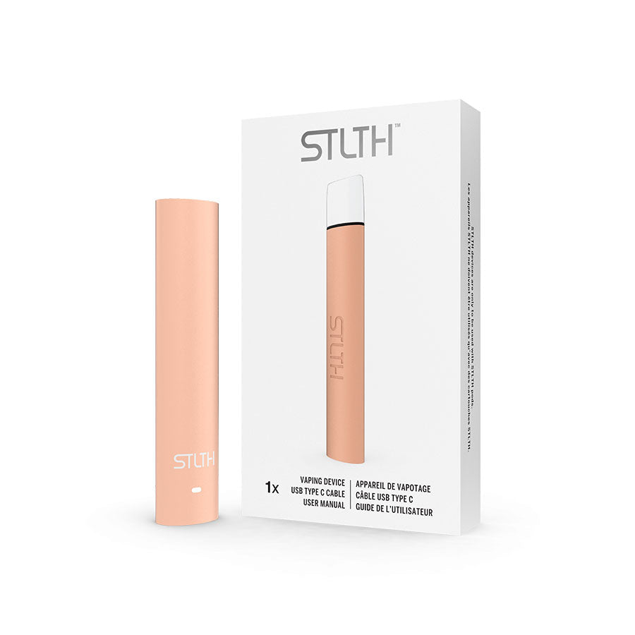STLTH Type-C Device, Red Metal anodized finish, vape device with Type-C fast charging, portable and durable, ideal for on-the-go vapers in Ontario and Quebec.