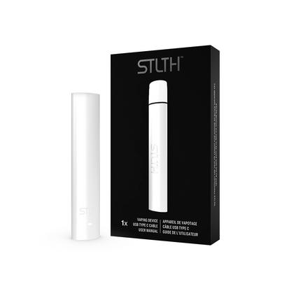 STLTH Type-C Device, Silver Metal anodized finish, fast Type-C charging, durable and reliable vaping performance for Ontario and Quebec users.
