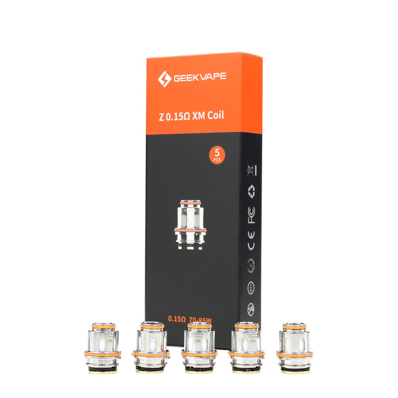 GEEKVAPE Z Series Coil 0.2Ω mesh coil pack, 5 pieces per pack, optimized for rich flavor and dense clouds, ideal for advanced vaping experience in Ontario and Quebec.