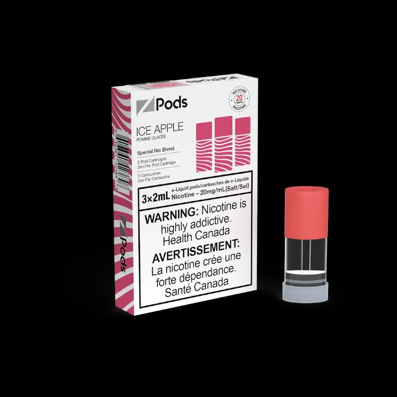 Z Pods Pink Lemon flavour, 20mg nicotine strength, smooth and powerful vaping experience, designed for Ontario and Quebec customers.
