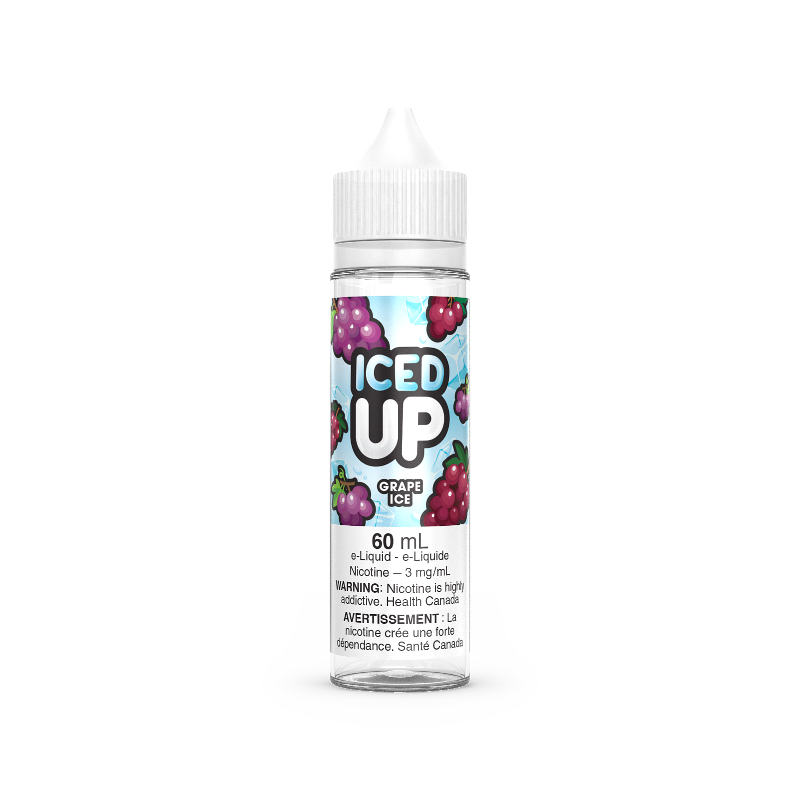 Iced Up Grape Ice 60mL Bottle displayed