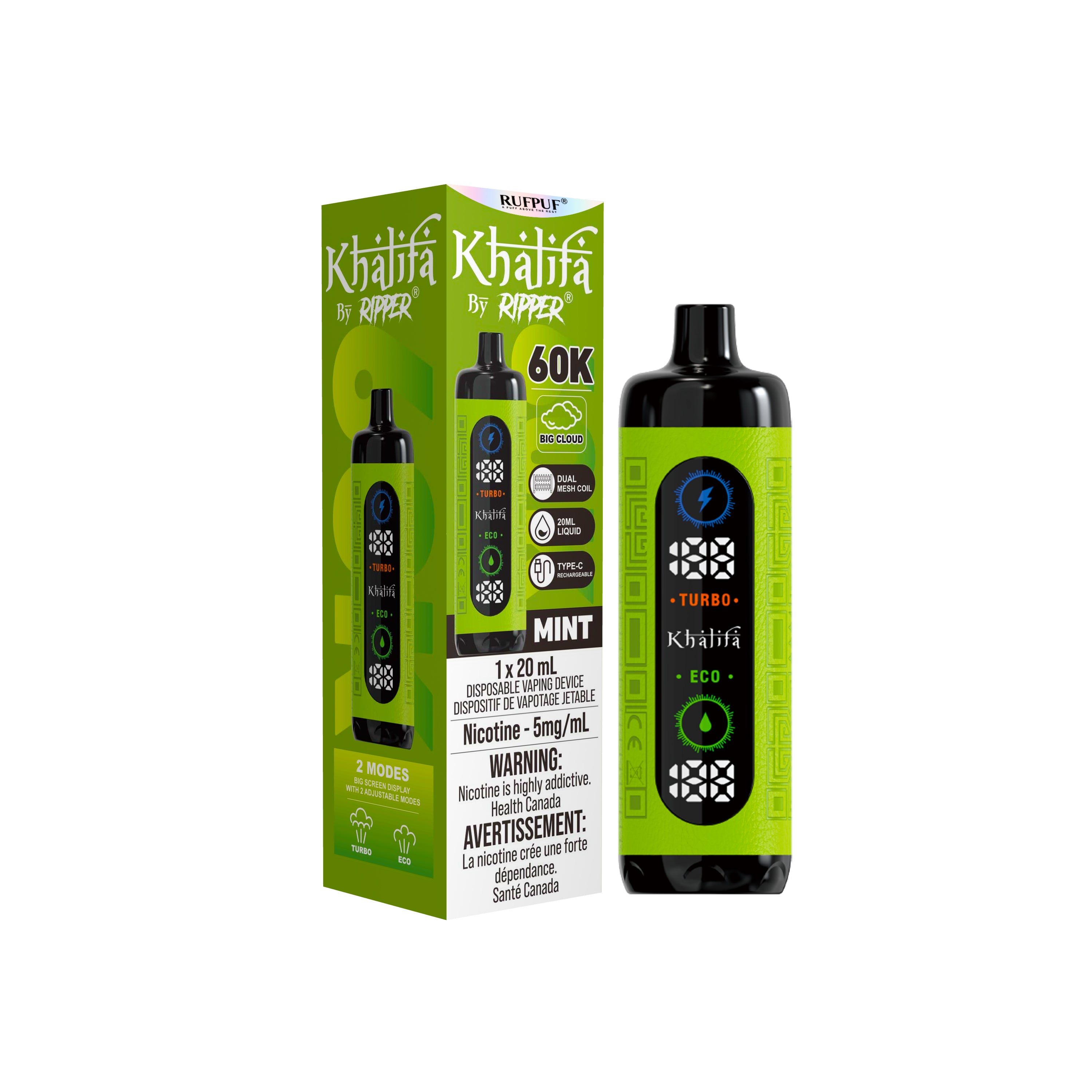 Khalifa Bar 60K Disposable Vape | 60,000 Puffs (5mg Freebase)