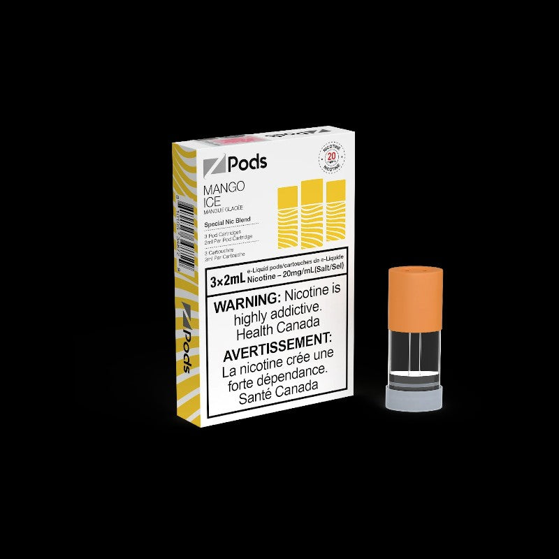 Z Pods, Cranberry Lemon Ice flavour, smooth and intense throat hit with powerful nicotine blend, perfect for Ontario and Quebec vapers.