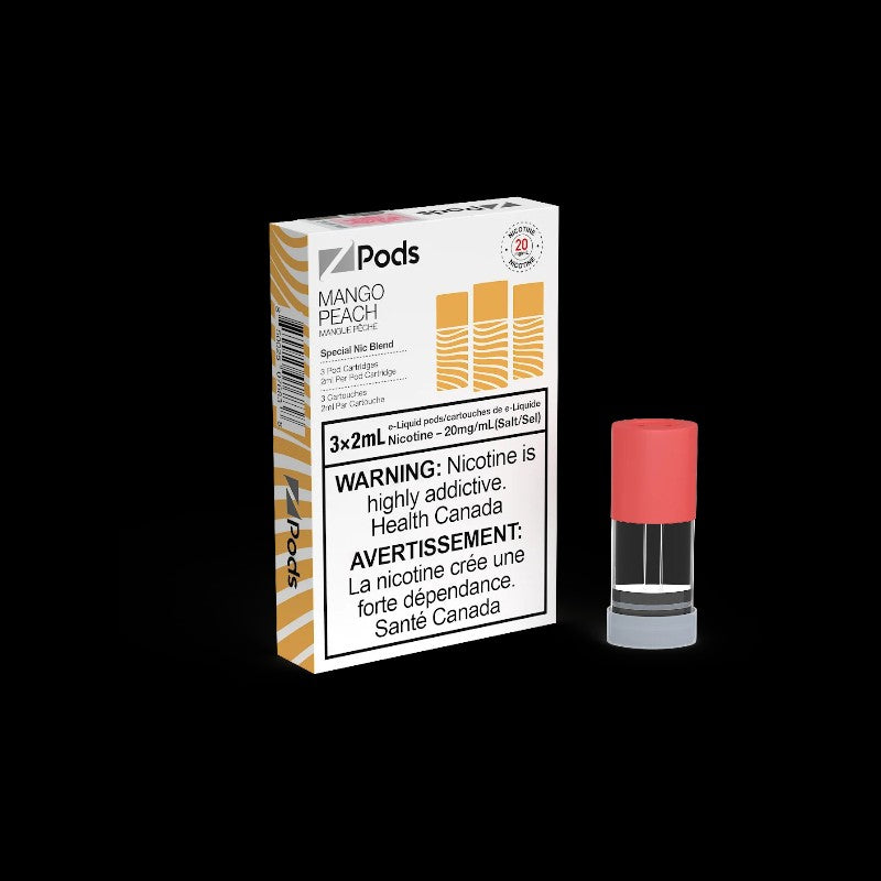 Z Pods, Crystal Sting (Sour Mouth) flavour, 20mg nicotine blend, smooth throat hit, ideal for bold flavour-seeking vapers in Ontario and Quebec.