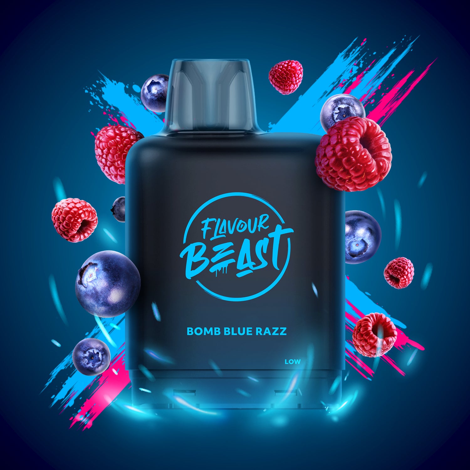 Flavour Beast Level X Boost 25K, Mad Mango Peach flavor pod, 20mL capacity, up to 25,000 puffs, designed for long-lasting rich flavor, ideal for Ontario and Quebec vapers.
