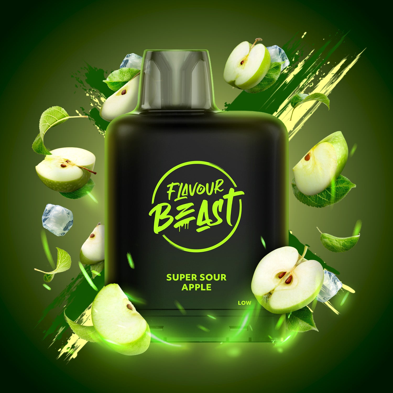 Flavour Beast Level X Boost 25K pod, Bussin Banana Iced flavour, up to 25,000 puffs with hybrid vaping technology, long-lasting and flavorful vape experience, ideal for Ontario and Quebec vapers.
