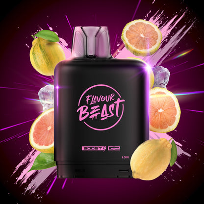 Flavour Beast Level X Boost 25K, Watermelon G flavour, hybrid vape technology with 25,000 puffs, long-lasting disposable vape, ideal for Ontario and Quebec vapers.