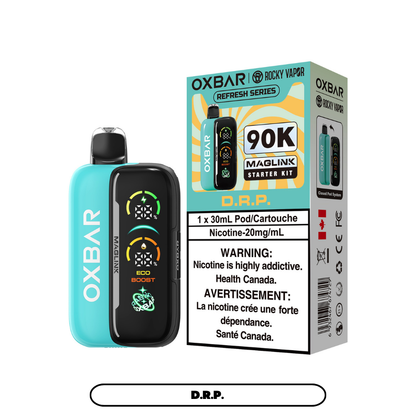 Rocky Vapor Oxbar Megalink D.R.P 90K on White Background