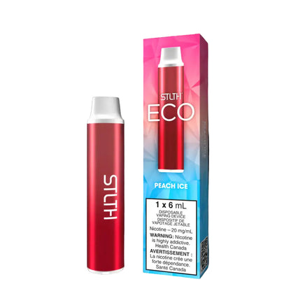 STLTH ECO Disposable Vape, Razz Apple Ice flavour with 20mg nicotine, refreshing and smooth vaping experience, disposable vape ideal for Ontario and Quebec users.