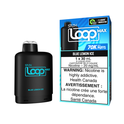 STLTH Loop MAX 70K rechargeable vape — Blue Lemon Ice flavour | Supa Vapes Canada