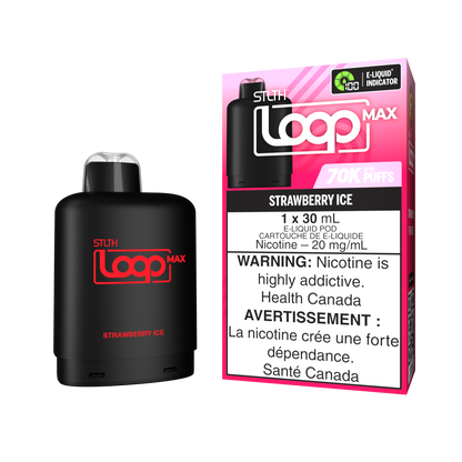 STLTH Loop MAX 70K rechargeable vape — Strawberry Ice flavour | Supa Vapes Canada