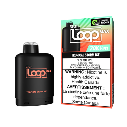 STLTH Loop MAX 70K rechargeable vape — Tropical Storm Ice flavour | Supa Vapes Canada