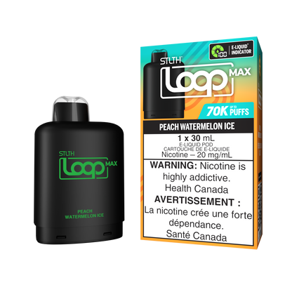 STLTH Loop MAX 70K rechargeable vape — Peach Watermelon Ice flavour | Supa Vapes Canada