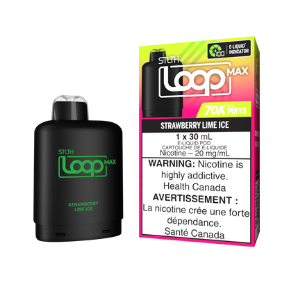 STLTH Loop MAX 70K rechargeable vape — Strawberry Lime Ice flavour | Supa Vapes Canada