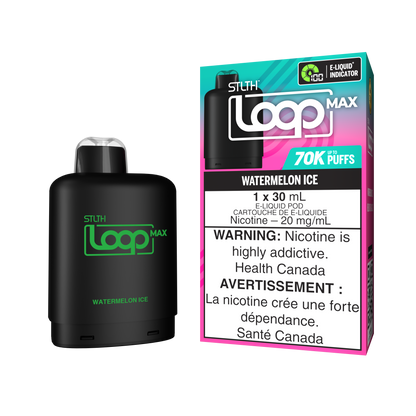STLTH Loop MAX 70K rechargeable vape — Watermelon Ice flavour | Supa Vapes Canada