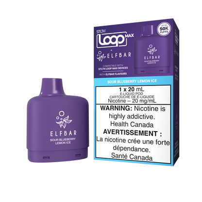 STLTH LOOP MAX ELFBAR SOUR BLUE BERRY LEMON ICE SUPA VAPES BEST ONLINE VAPE SHOP