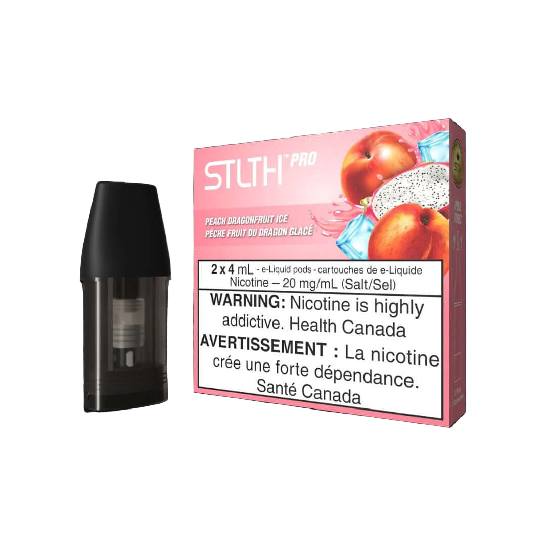 STLTH PRO Pods (Clearance), Cappuccino Ice flavour, smooth nicotine salt formula for enhanced satisfaction and consistent vape experience, pre-filled pod ideal for Ontario and Quebec vapers.
