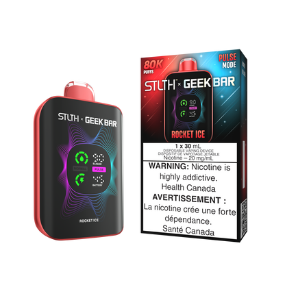 STLTH x Geek Bar 80K disposable vape — Rocket Ice flavour | Supa Vapes Canada