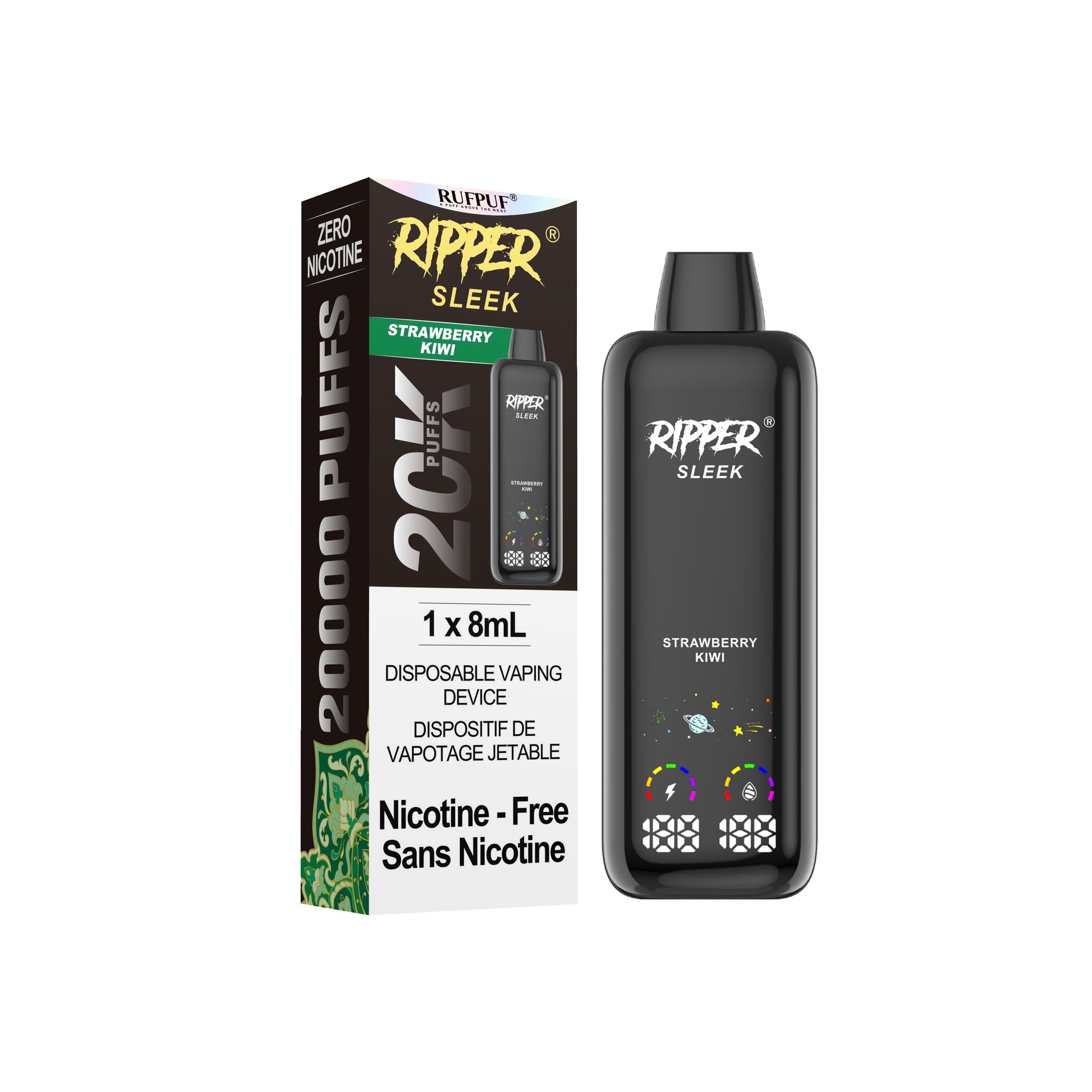 Ripper SLEEK 0NIC Disposable Vape | 20,000 Puffs (Nicotine Free)