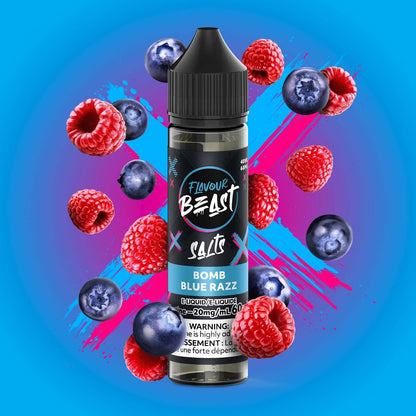 Flavour Beast E-Liquid Salt Nic 60mL, Trippin Triple Berry flavour, intense and smooth salt nicotine vape juice, crafted for robust and flavorful hits, ideal for Ontario and Quebec vapers.