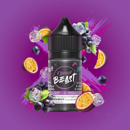 Flavour Beast E-Liquid Salt 30mL, Extreme Mint Iced flavour with 10mg nicotine salt, sharp and refreshing menthol vape optimized for Ontario and Quebec customers.