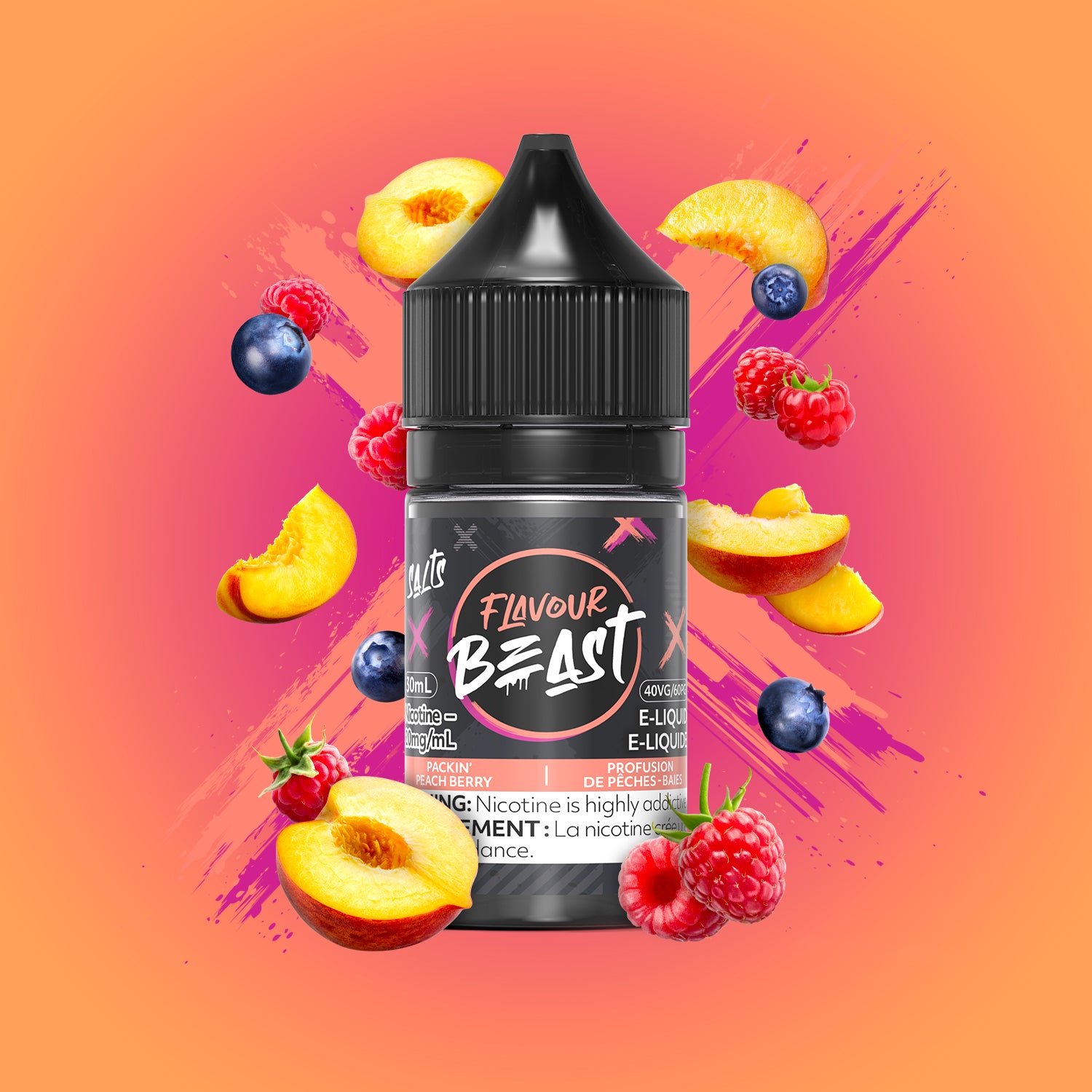 Flavour Beast E-Liquid Salt 30mL, Kewl Kiwi Passionfruit flavour, 10mg nicotine salt, bold and smooth vaping experience, crafted for intense flavour, ideal for vapers in Ontario and Quebec.