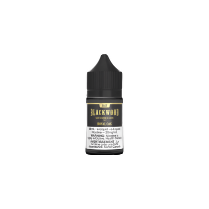 BLACKWOOD Salt Nic, Double Barrel tobacco flavour, 30mL bottle with 12 mg nicotine, rich and smooth vape juice crafted for discerning vapers in Ontario and Quebec.