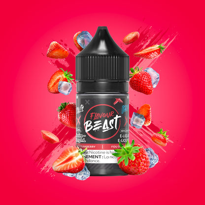 Flavour Beast E-Liquid Salt 30mL, Mad Mango Peach flavour with 10mg nicotine salt, delivering intense flavor for vapers in Ontario and Quebec.