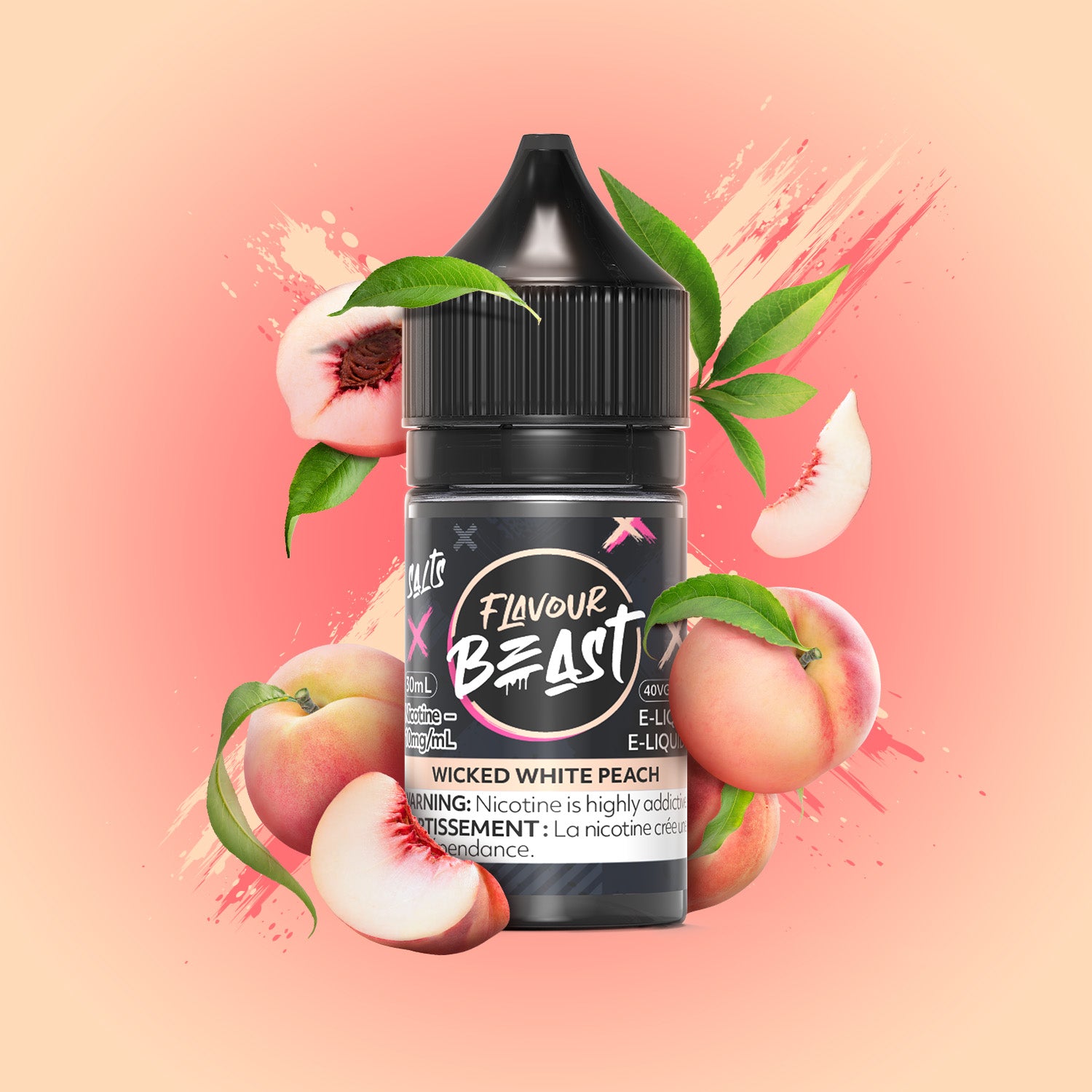 Flavour Beast E-Liquid Salt, Super Spearmint flavour, 30mL bottle with 20mg nicotine salt, intense and smooth vaping experience, designed for vapers in Ontario and Quebec.