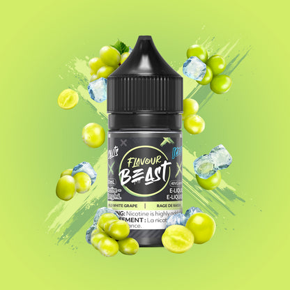 Flavour Beast E-Liquid Salt 30mL, Slammin' STS Iced flavour with 20mg nicotine salt, robust and smooth intense vaping experience, designed for Ontario and Quebec vapers.