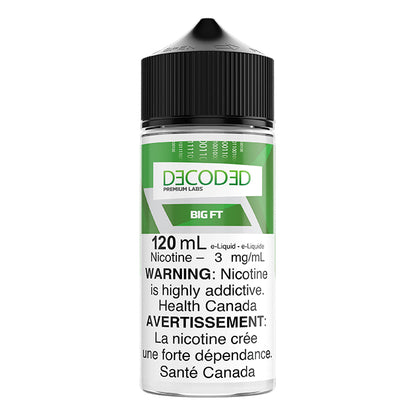 DECODED Salt Nic 30mL, Atlantis flavour, 1.2% nicotine strength, smooth salt nicotine formula with 60VG/40PG ratio, designed for pod systems, ideal for vapers in Ontario and Quebec.