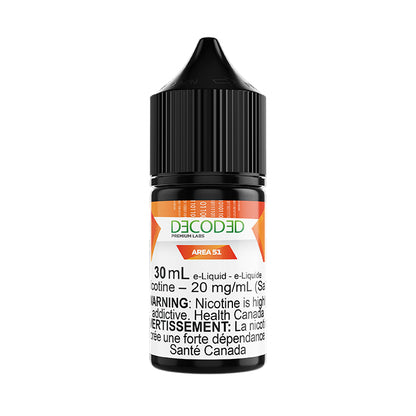 DECODED Salt Nic 30mL, Davinci Code buttery pecan cream flavour, 2% nicotine strength, smooth vaping experience, designed for Ontario and Quebec vapers