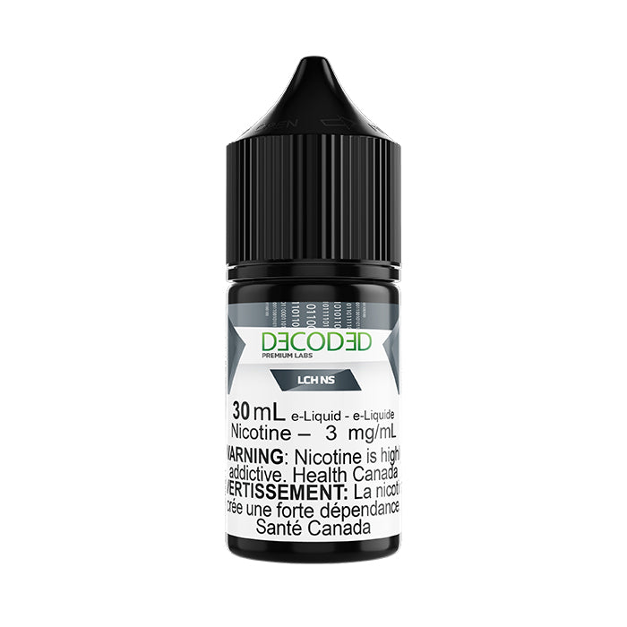 DECODED Salt Nic 30mL, Big Foot iCrm flavour with creamy cinnamon and vanilla frozen dairy blend, 2% nicotine, premium salt nic vape juice ideal for Ontario and Quebec users.