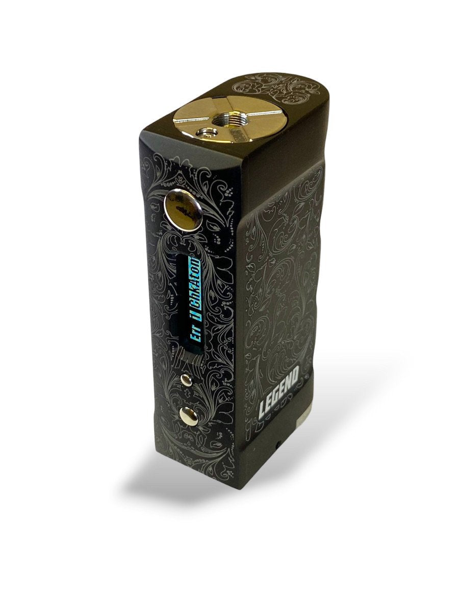 Strangers Mods Legend Filigrana engraved box mod, side view