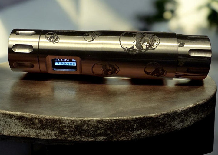 Strangers Mods eXtremaZ Tenebra engraved stainless tube mod