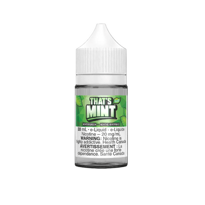 That's Mint - Salt, Menthol Blast flavour, 20mg salt nicotine, crisp and satisfying mint vape, ideal for Ontario and Quebec customers.
