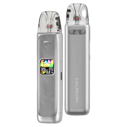 Uwell Caliburn G4 Open Pod Kit Seashell White, 2mL capacity, customizable airflow and dual vaping modes, sleek design, ideal for Ontario and Quebec vapers seeking quality and versatility.