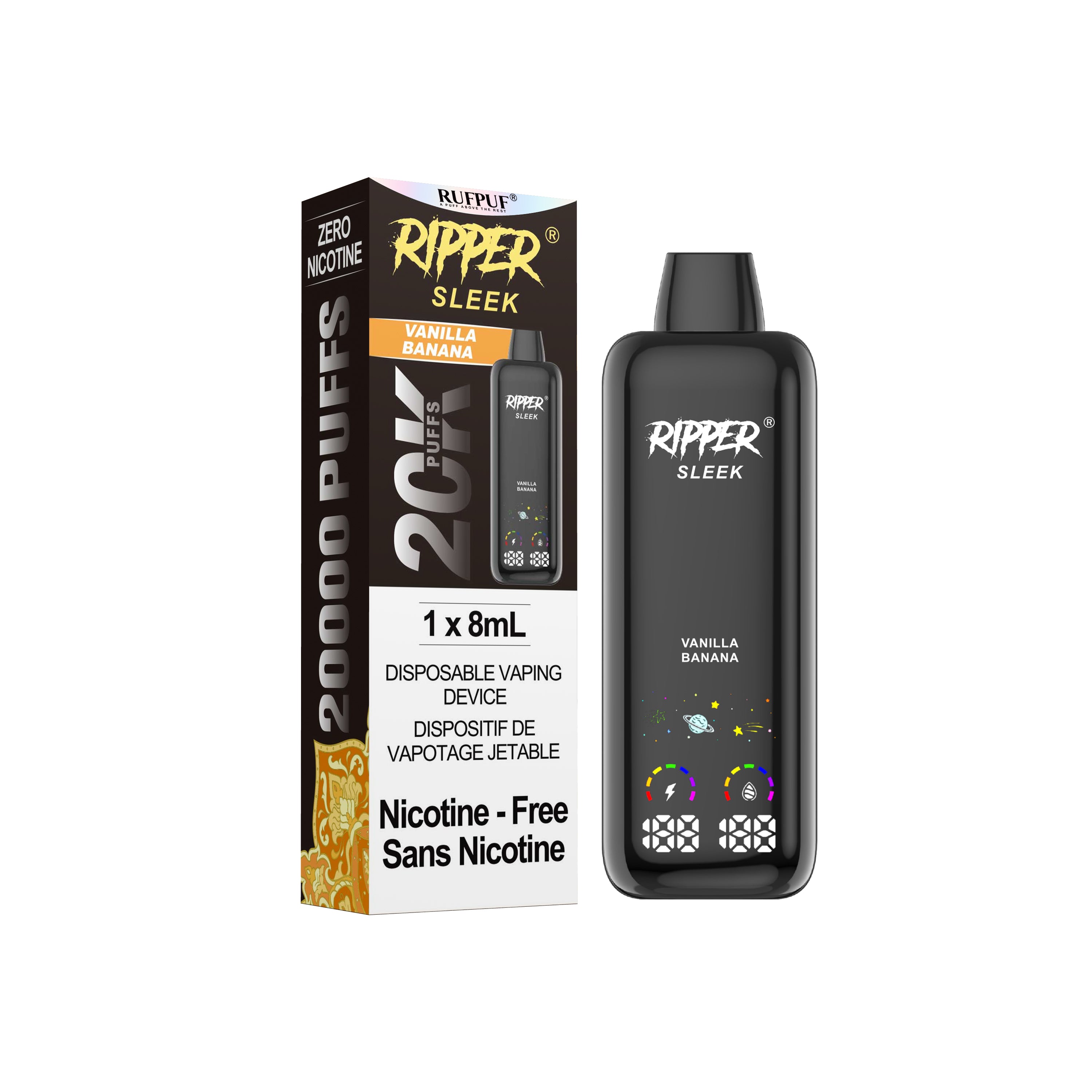 Ripper SLEEK 0NIC Disposable Vape | 20,000 Puffs (Nicotine Free)
