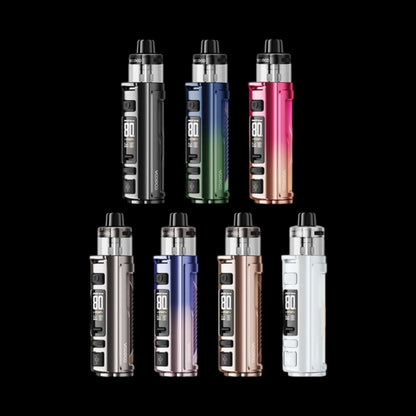 VOOPOO ARGUS PRO 2 Pod Mod Kit in multiple colors displayed on a black background.