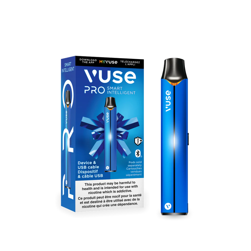 VUSE PRO Smart Solo Device, Black colour variant, rapid 20-minute charge, smart app connectivity, designed for Ontario and Quebec vapers.