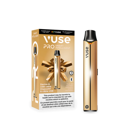 VUSE PRO Smart Solo Device, Blue color, fast charging vape with app control, enhanced vaping experience, ideal for Ontario and Quebec users.