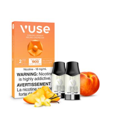 VUSE Epods (2 PCK), Golden Tobacco flavour, 12mg nicotine pre-filled pods, compatible with Vuse ePod 2 devices for a smooth vaping experience, ideal for vapers in Ontario and Quebec.